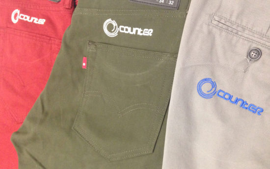 Embroidery of pants for Counter